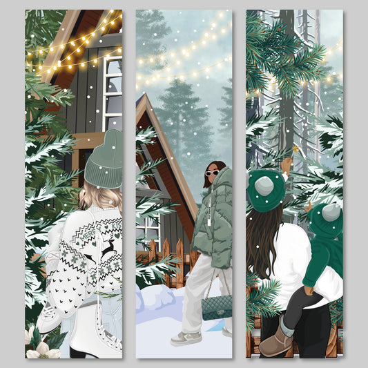 Lot de Marque Pages Winter Forest