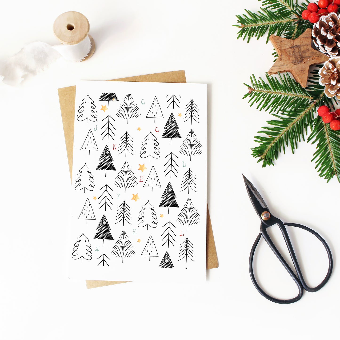 Lot de 6 Cartes de Noel