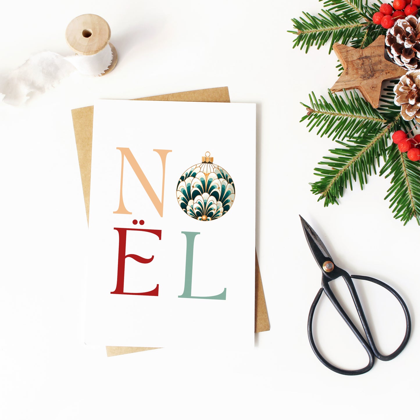 Lot de 6 Cartes de Noel
