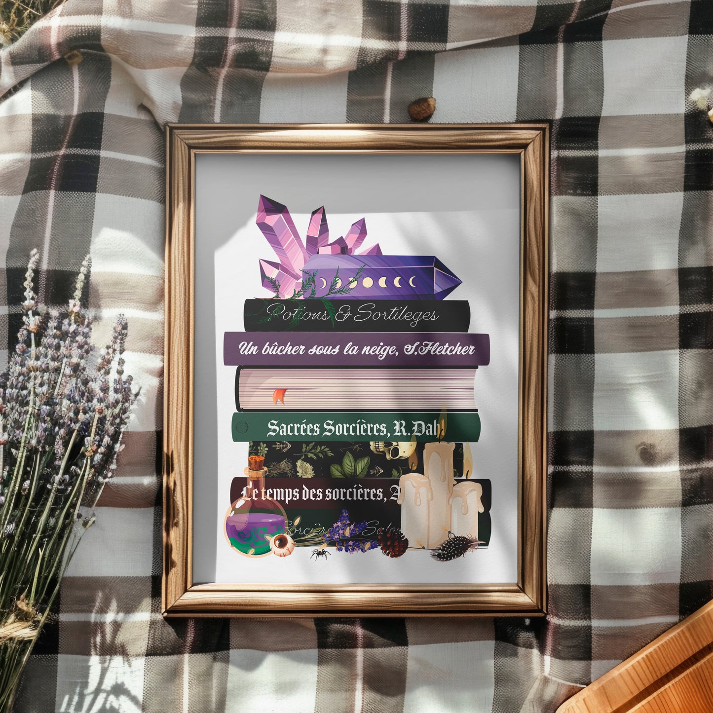 Illustration Pile de livres Sorcieres