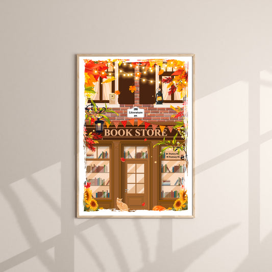 Illustration Fall Bookstore