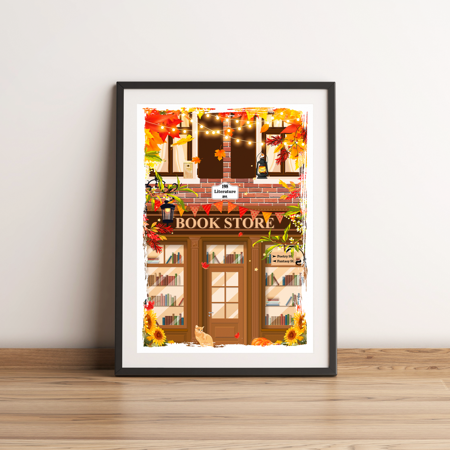 Illustration Fall Bookstore