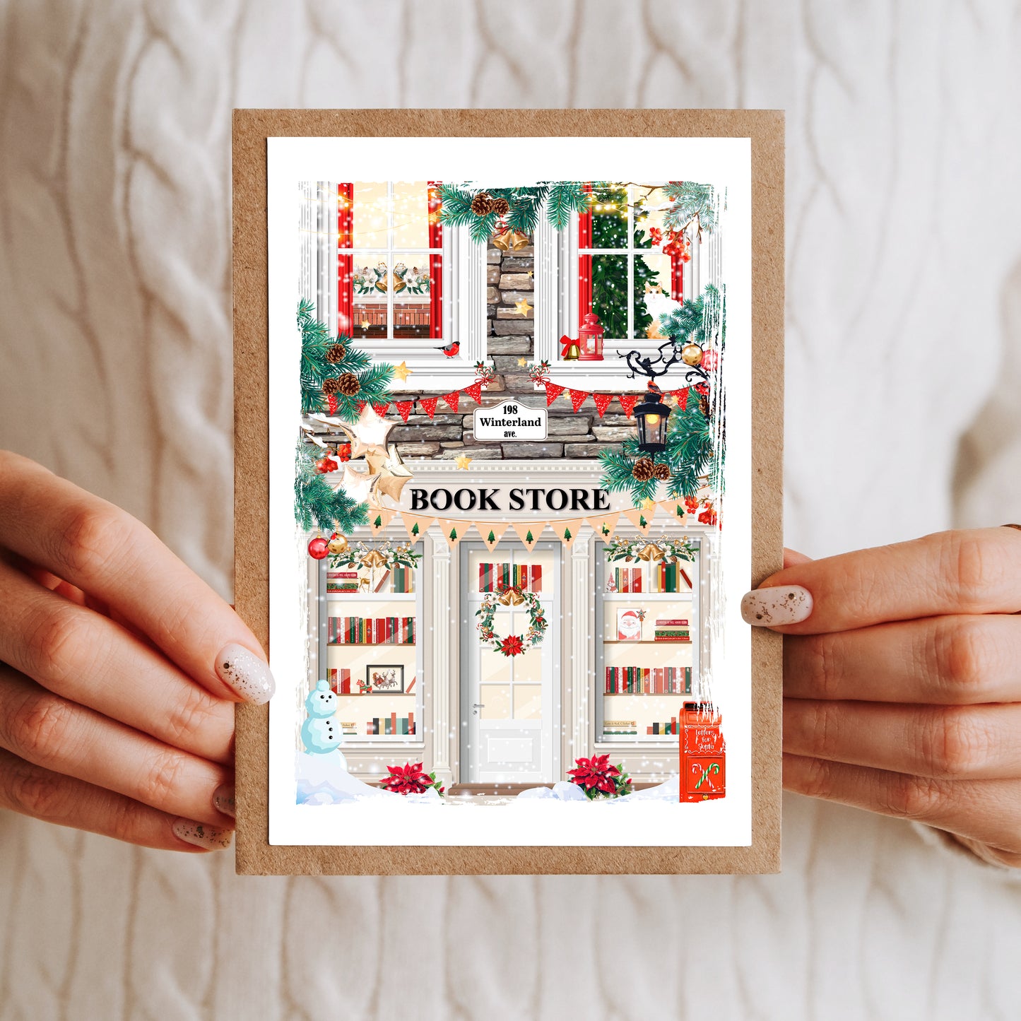 Illustration Bookstore de Noël