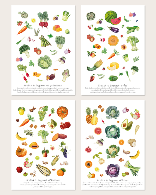 Illustrations Fruits & Légumes de Saison