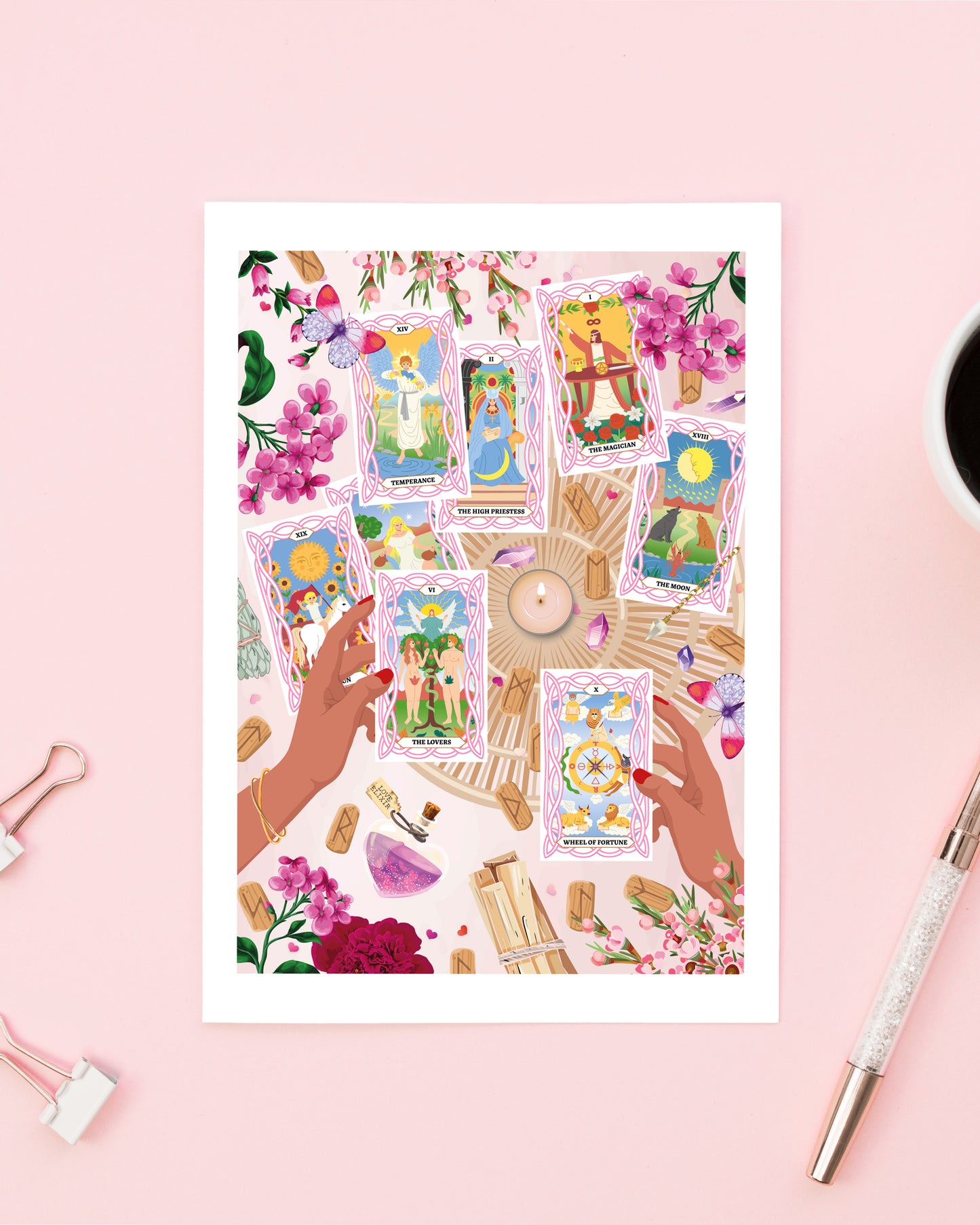 Illustration Tarot of love