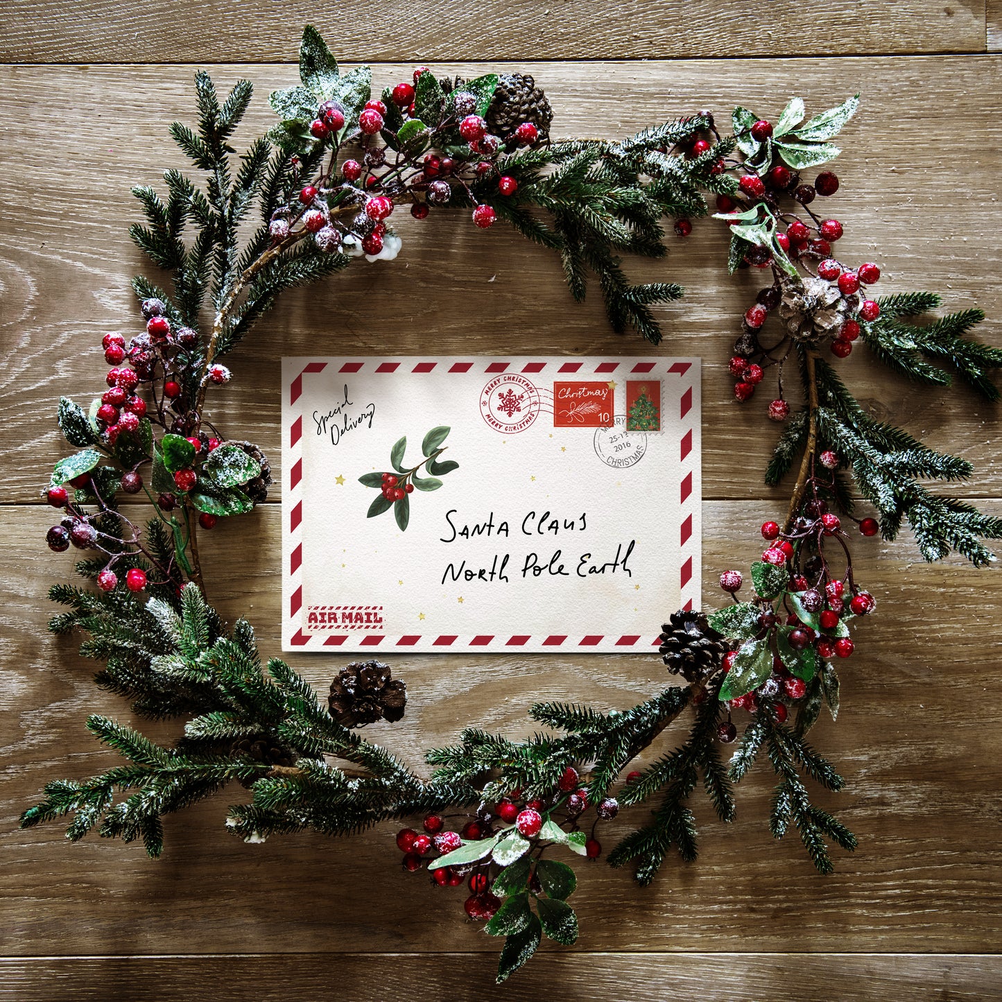 Illustration Santa Mail