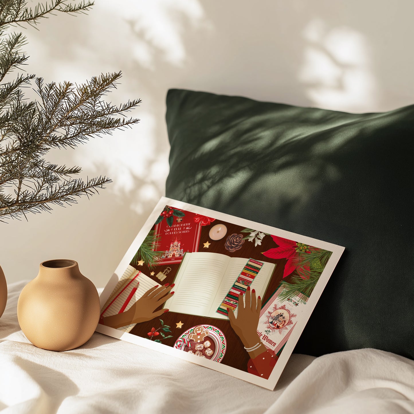 Illustration Christmas Reading