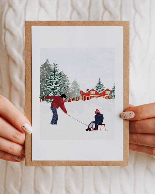 Lot de 4 Cartes Vintage Christmas