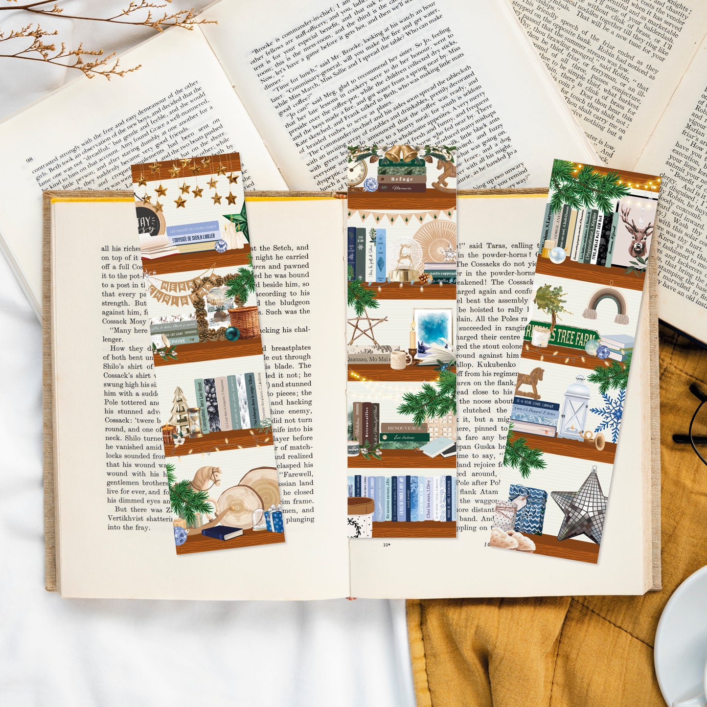 Lot de Marque Pages Bibli d'Hiver