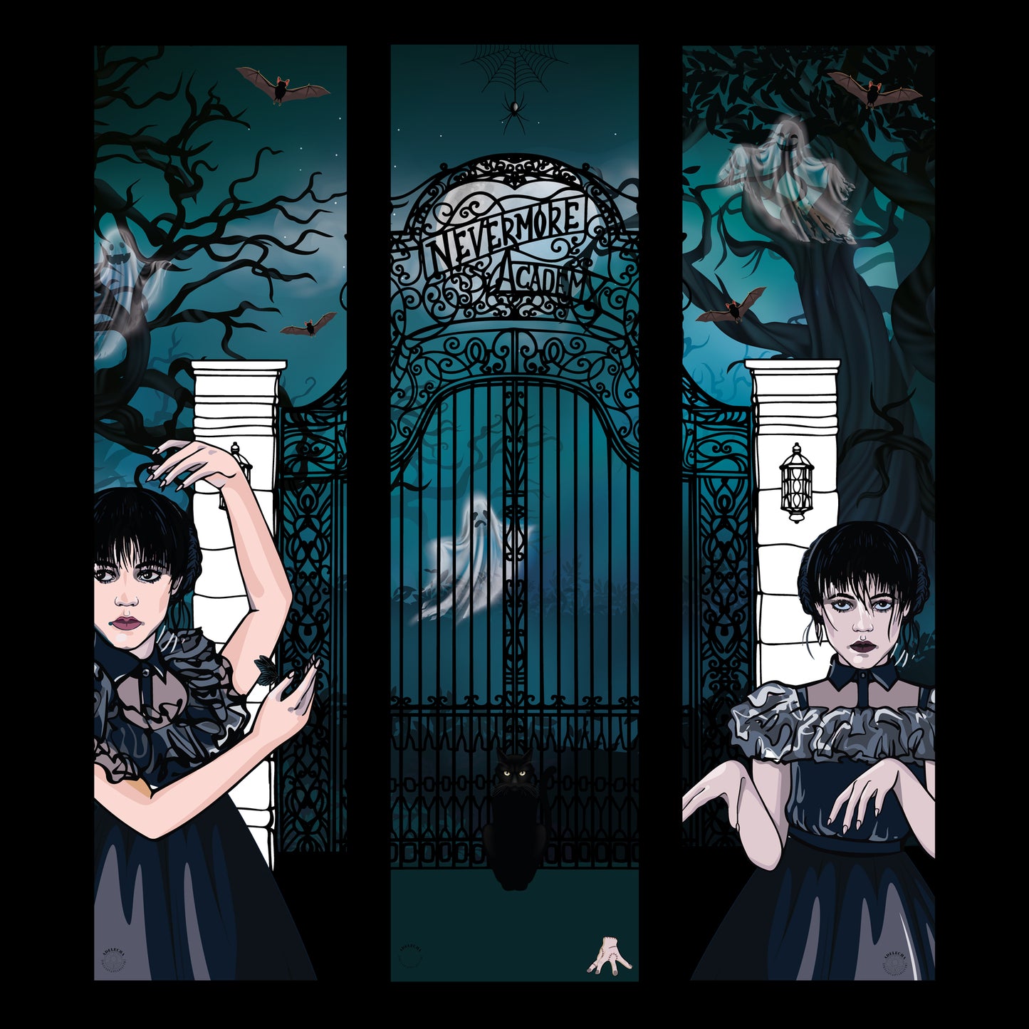 Lot de Marque Pages Mercredi Addams