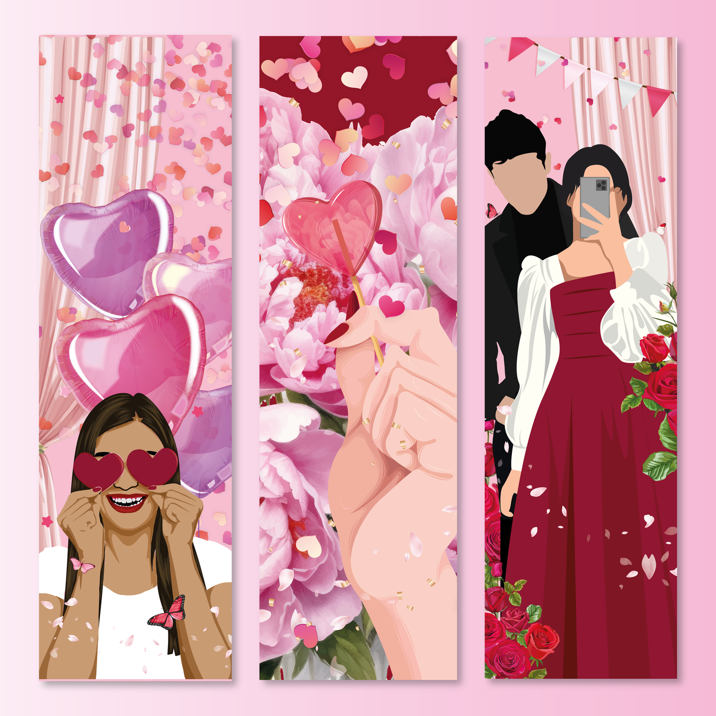 Lot de Marque Pages La vie en rose