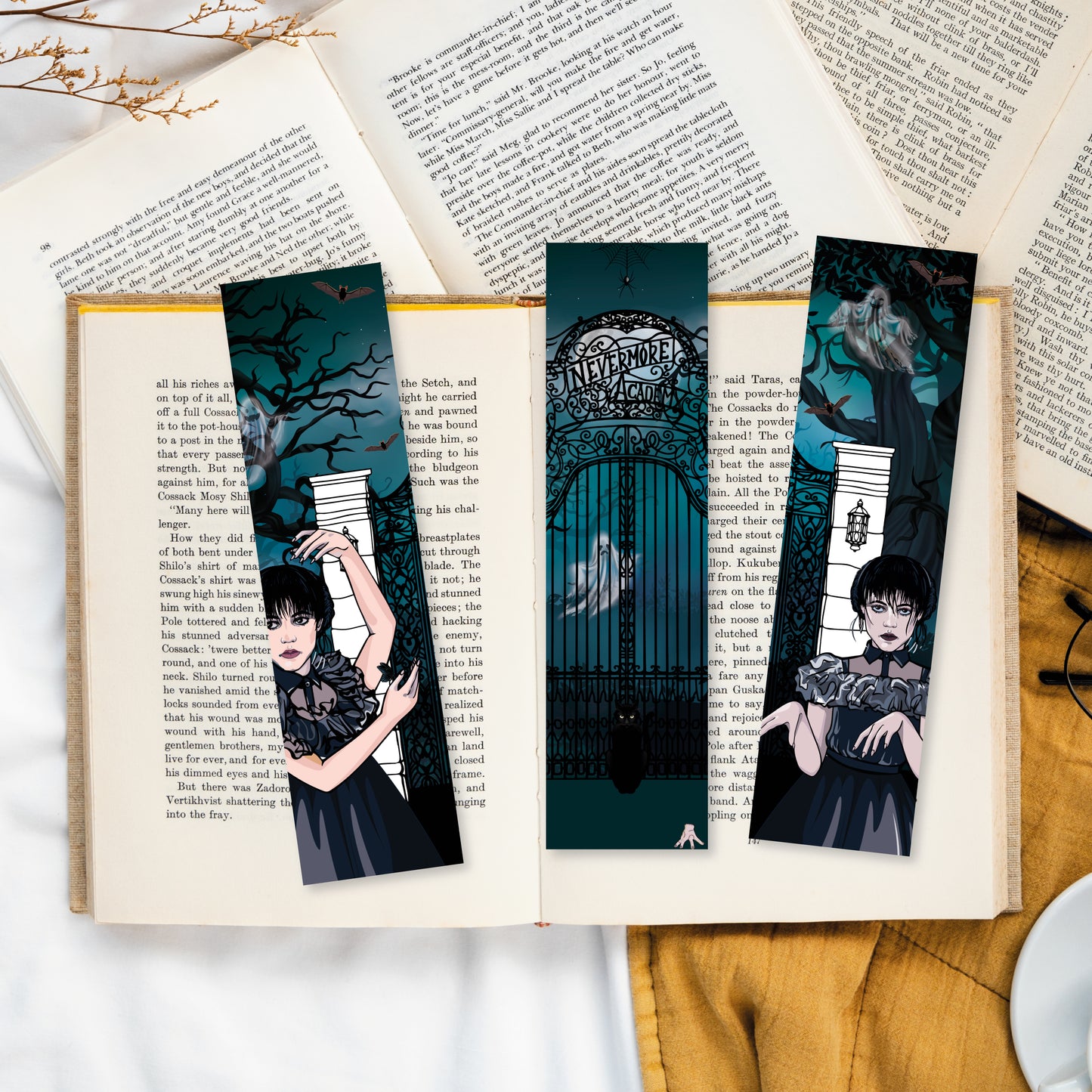 Lot de Marque Pages Mercredi Addams