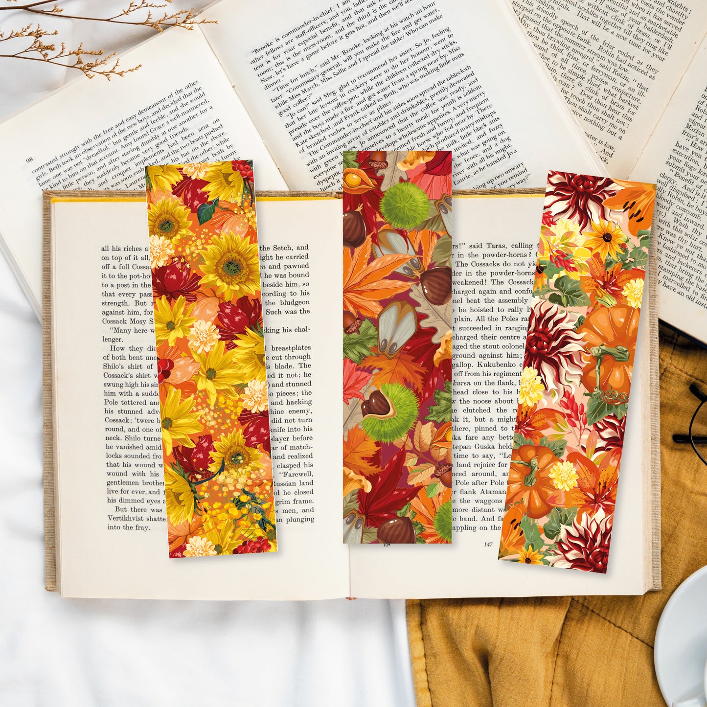 Lot de Marque Pages Autumn Bloom