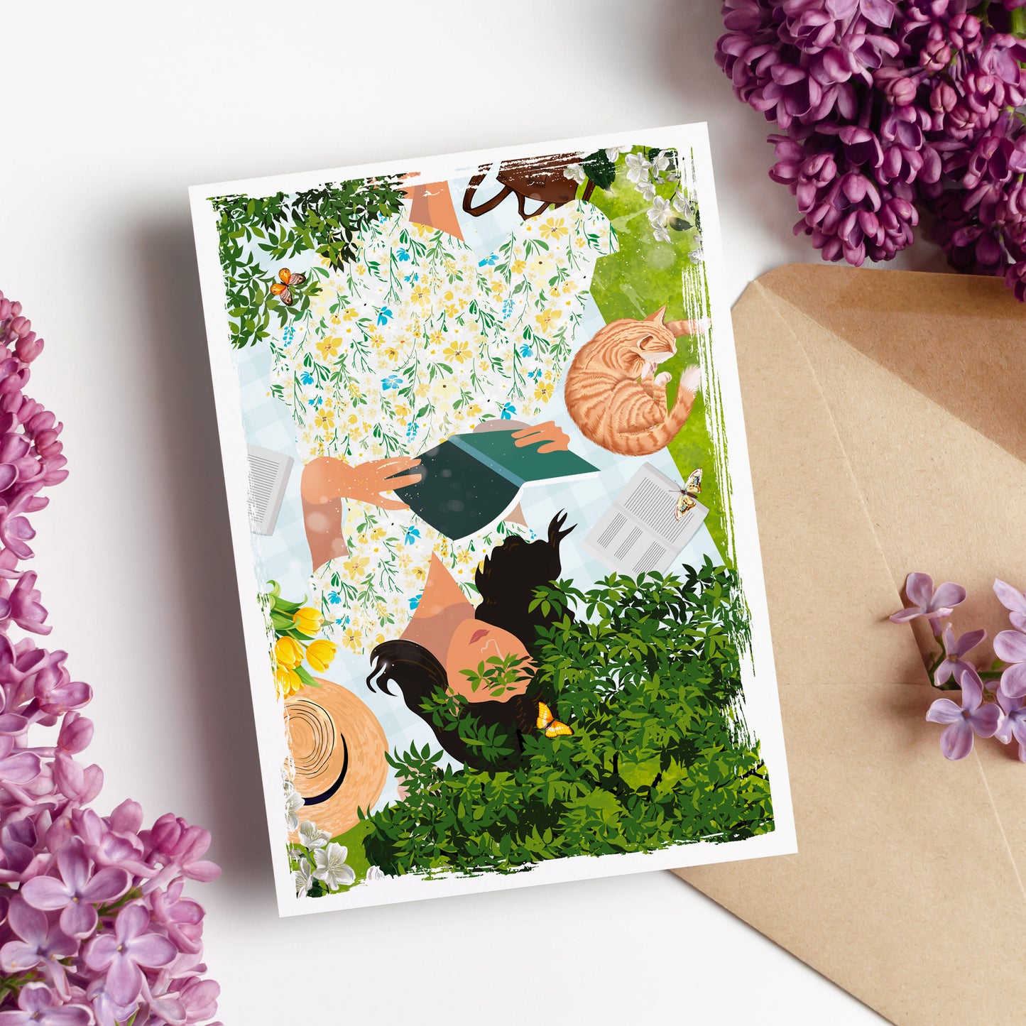 Illustration Lecture sous les arbres