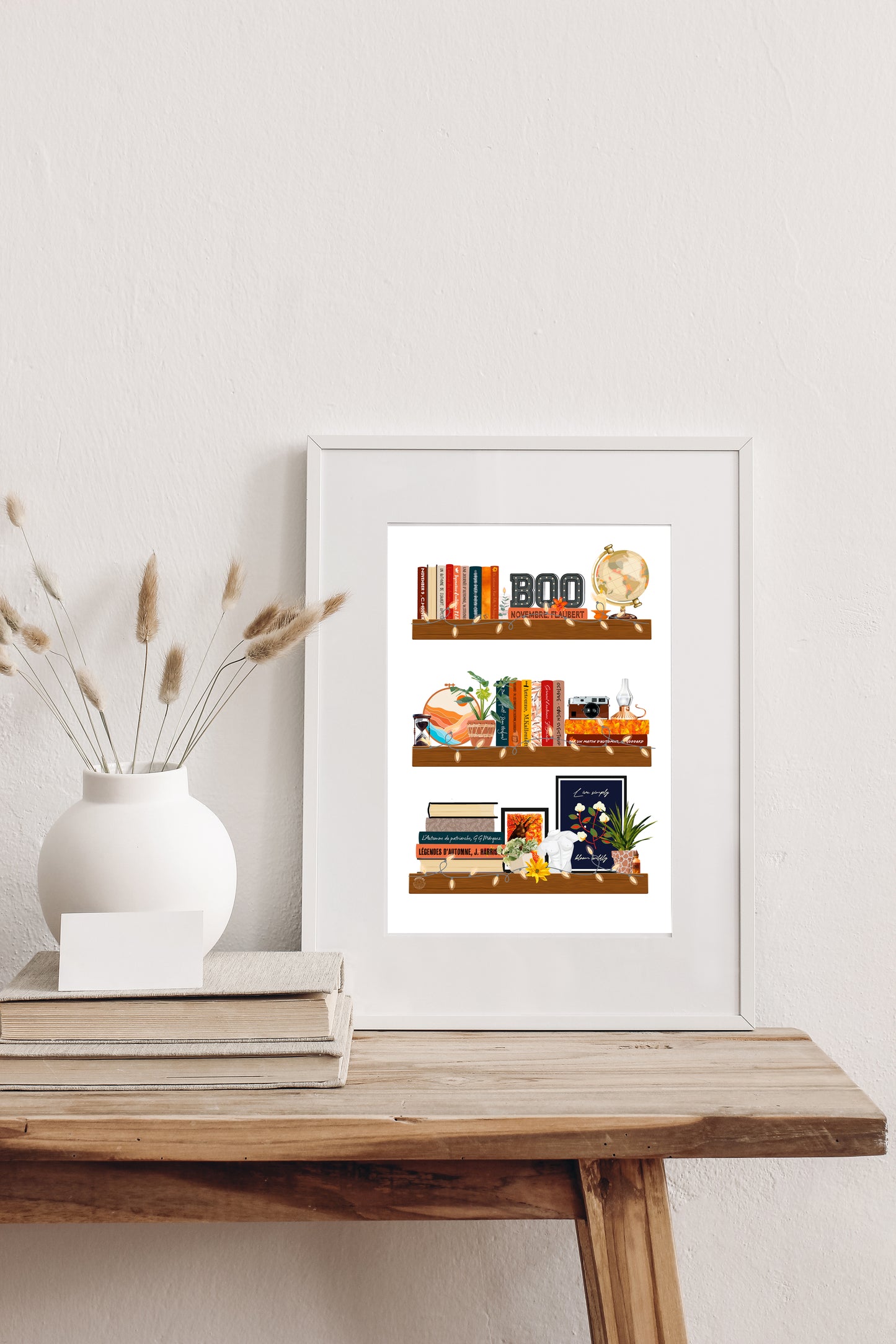 Illustration Bibliothèque d'Automne