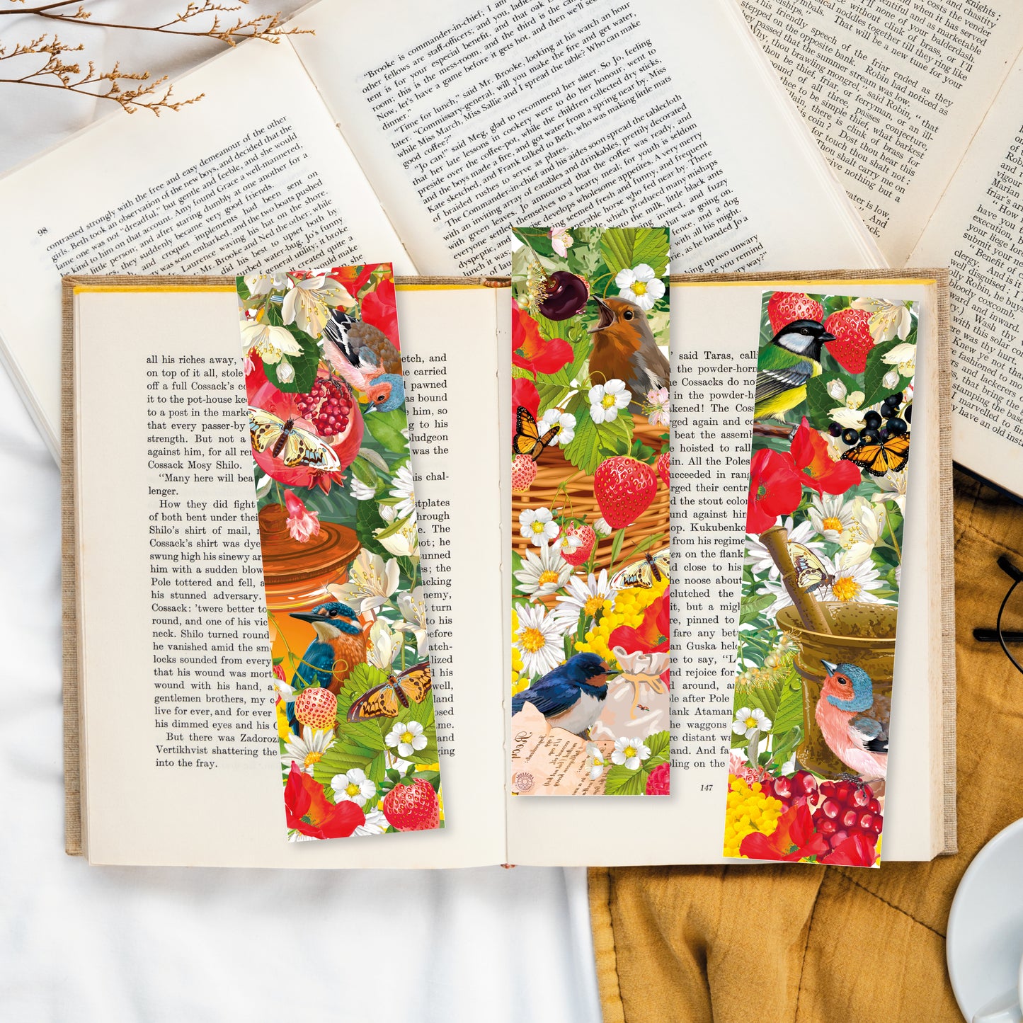 Lot de Marque Pages Spring Birds