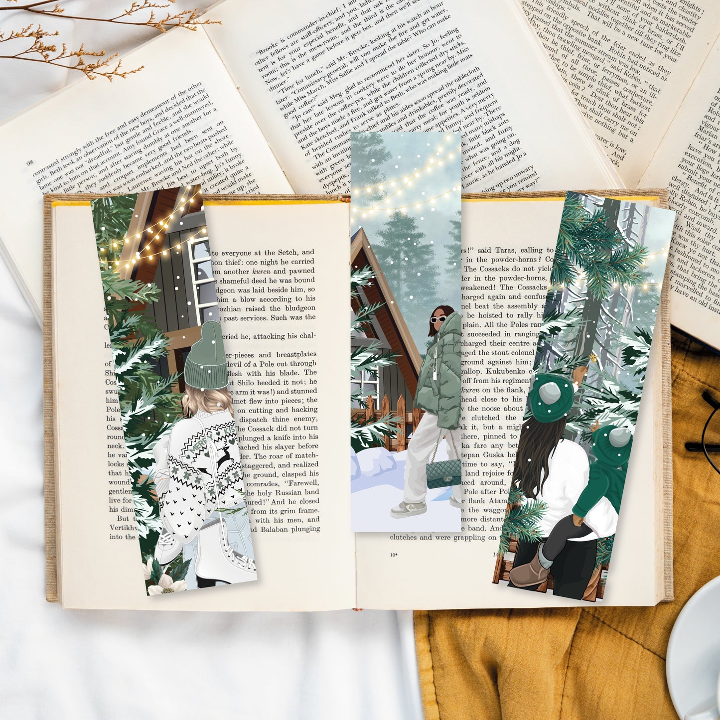 Lot de Marque Pages Winter Forest
