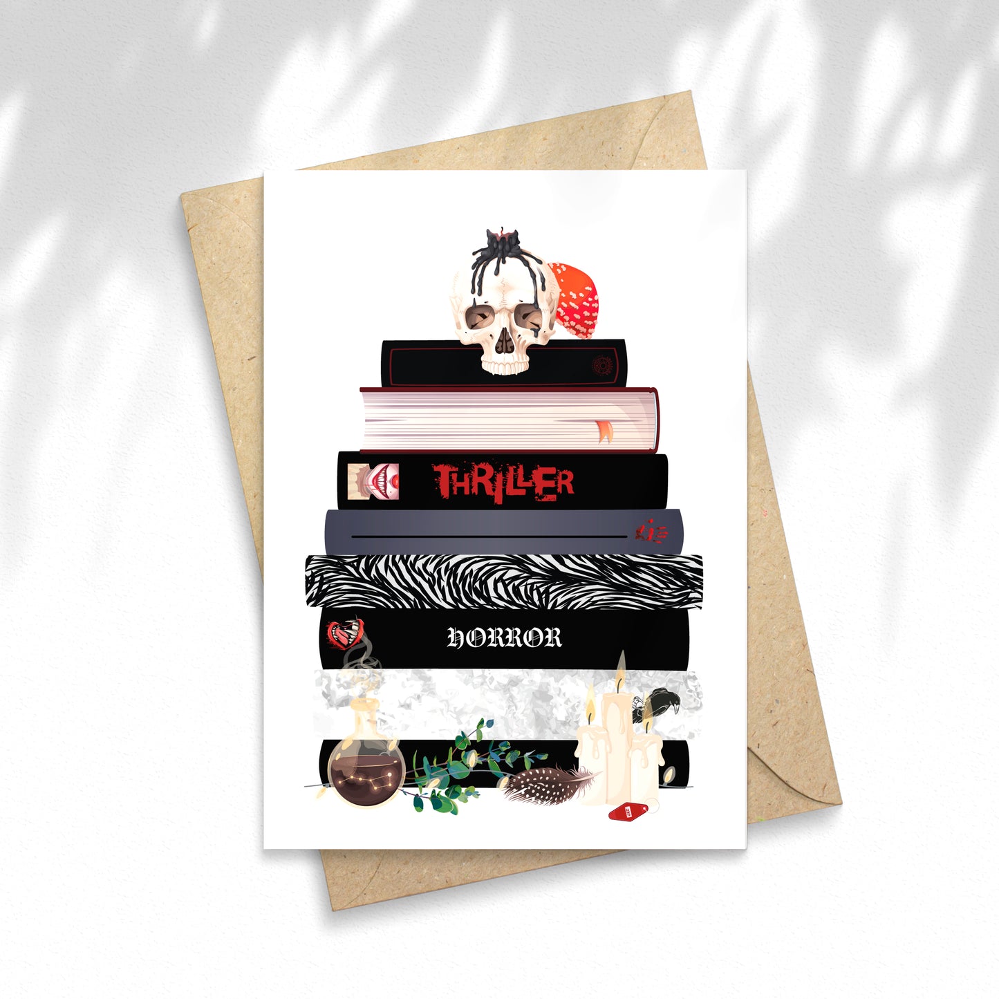 Illustration Pile de livres Thriller