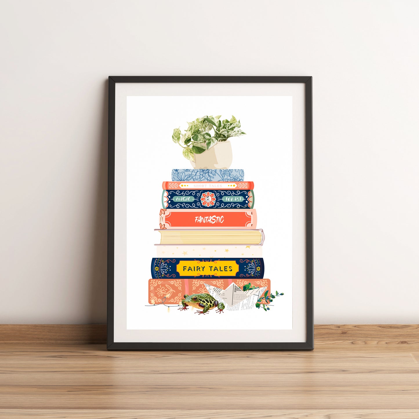 Illustration Pile de livres Fairy Tales