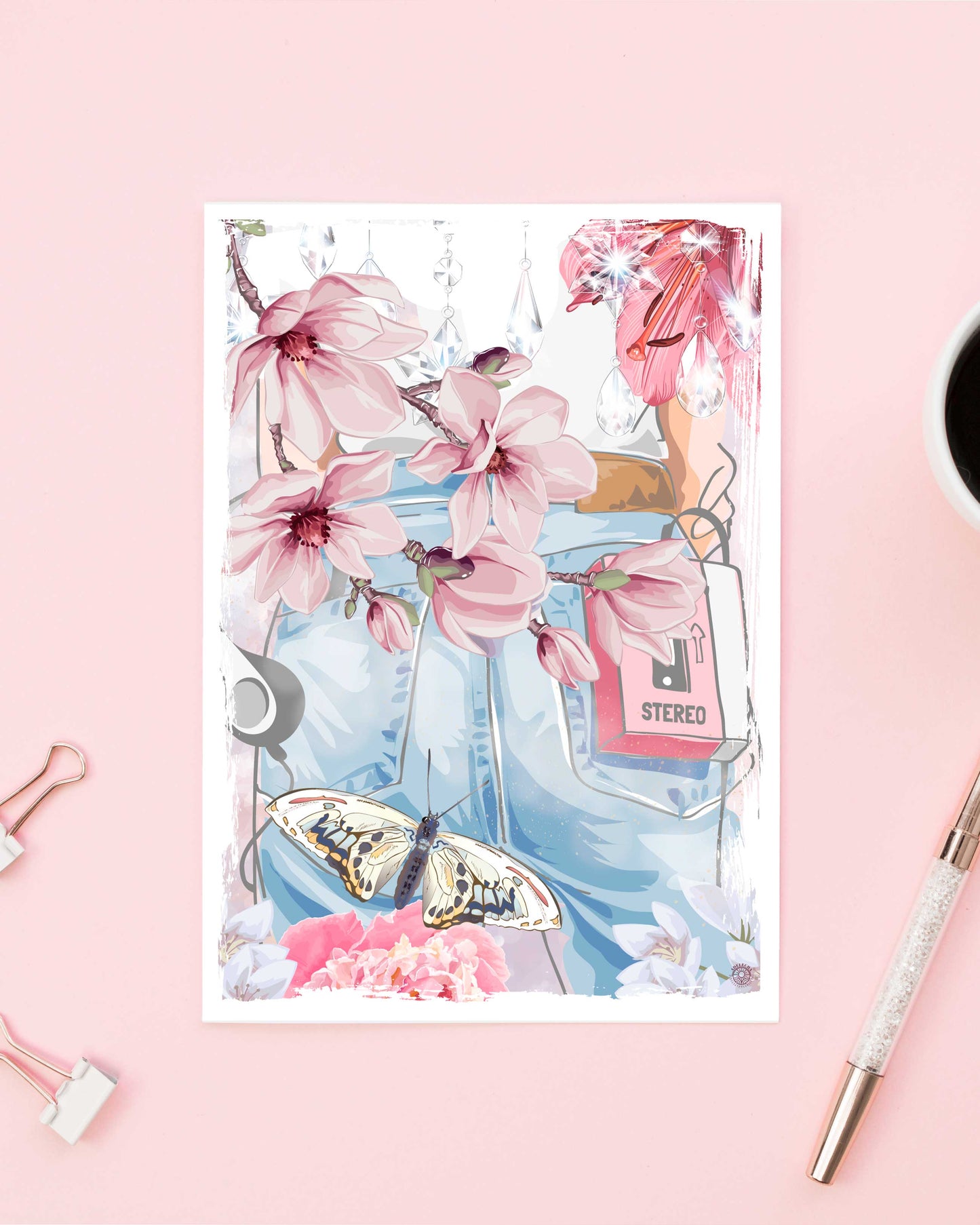 Illustration Vintage Magnolia