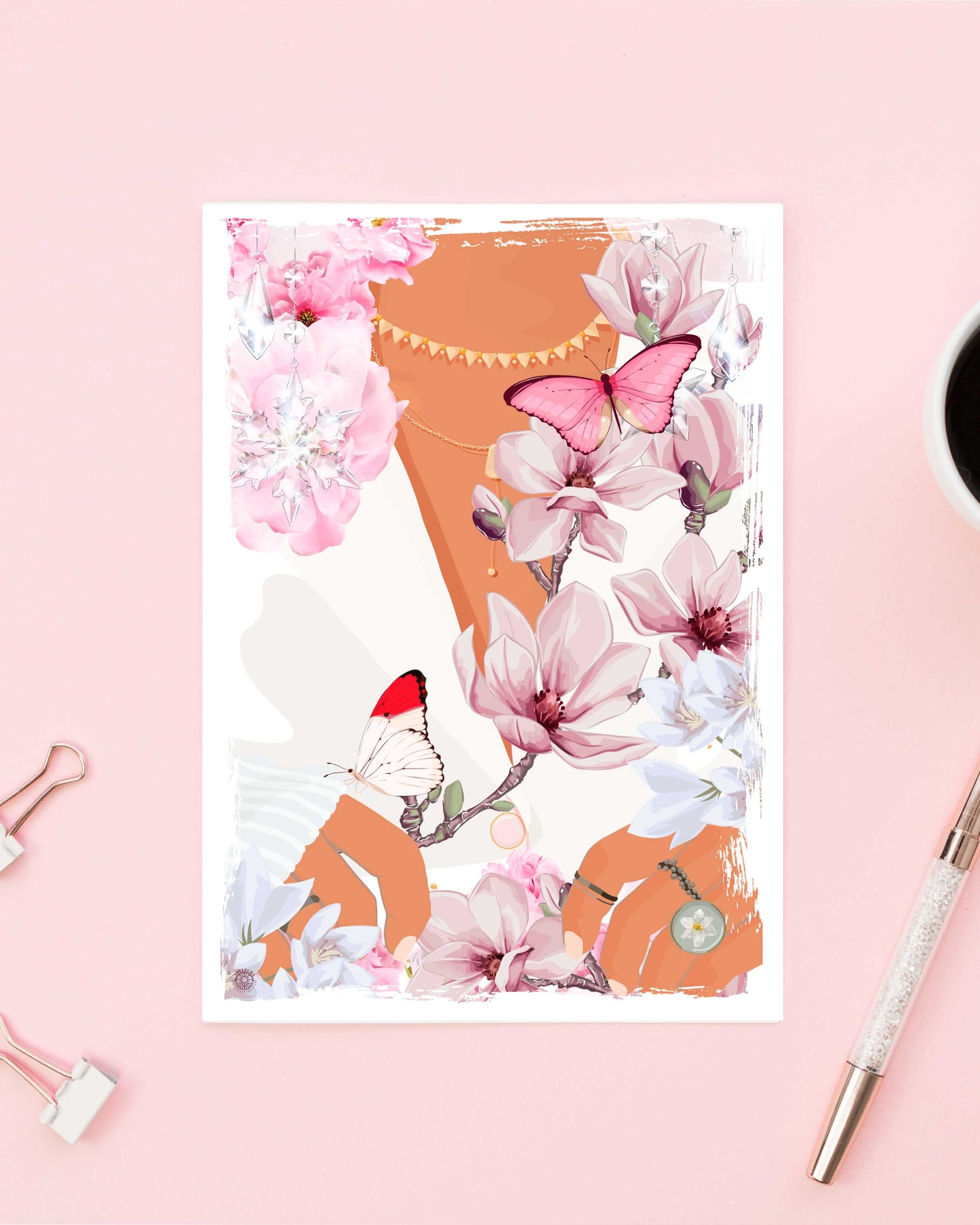 Illustration Pink Magnolia