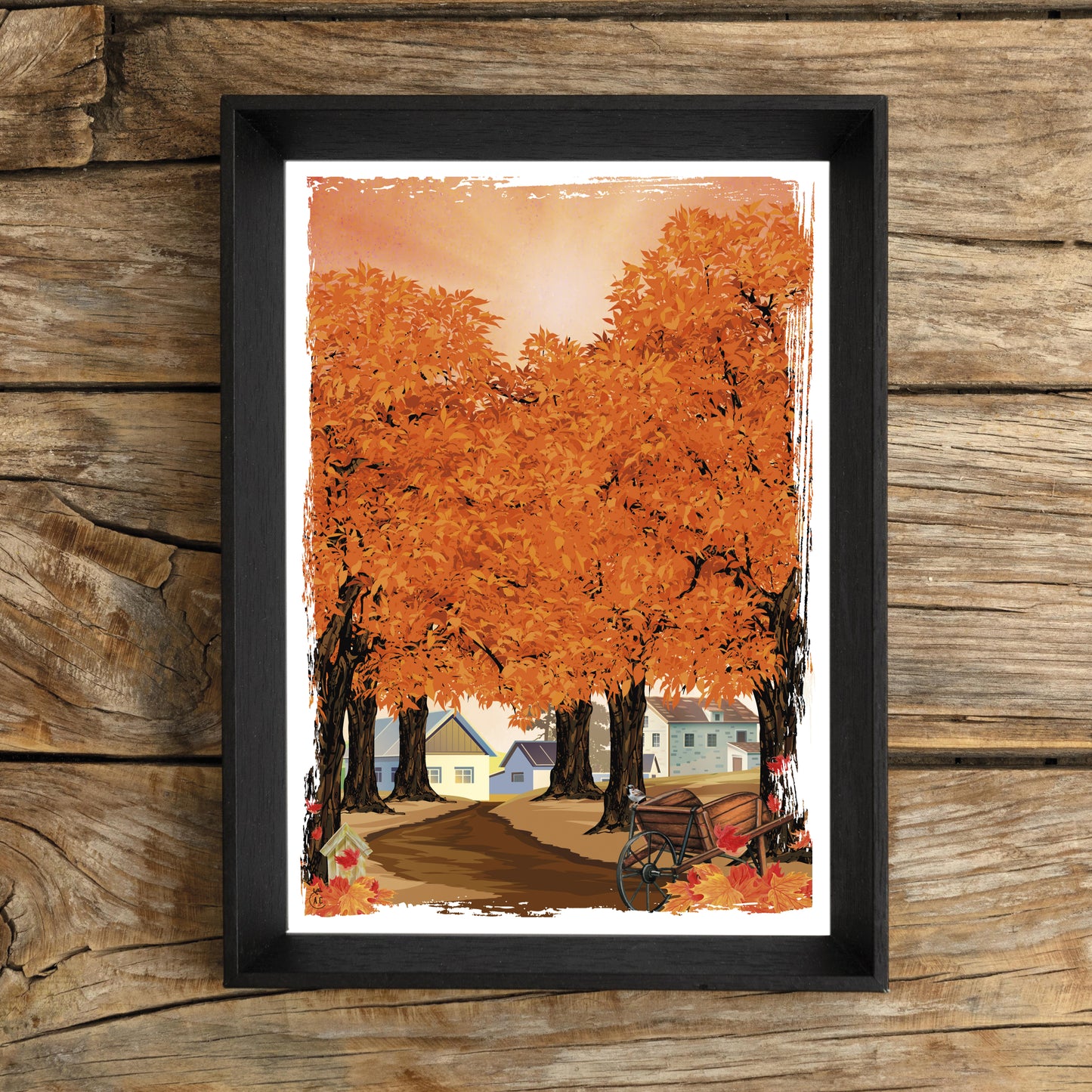 Illustration Autumn Path