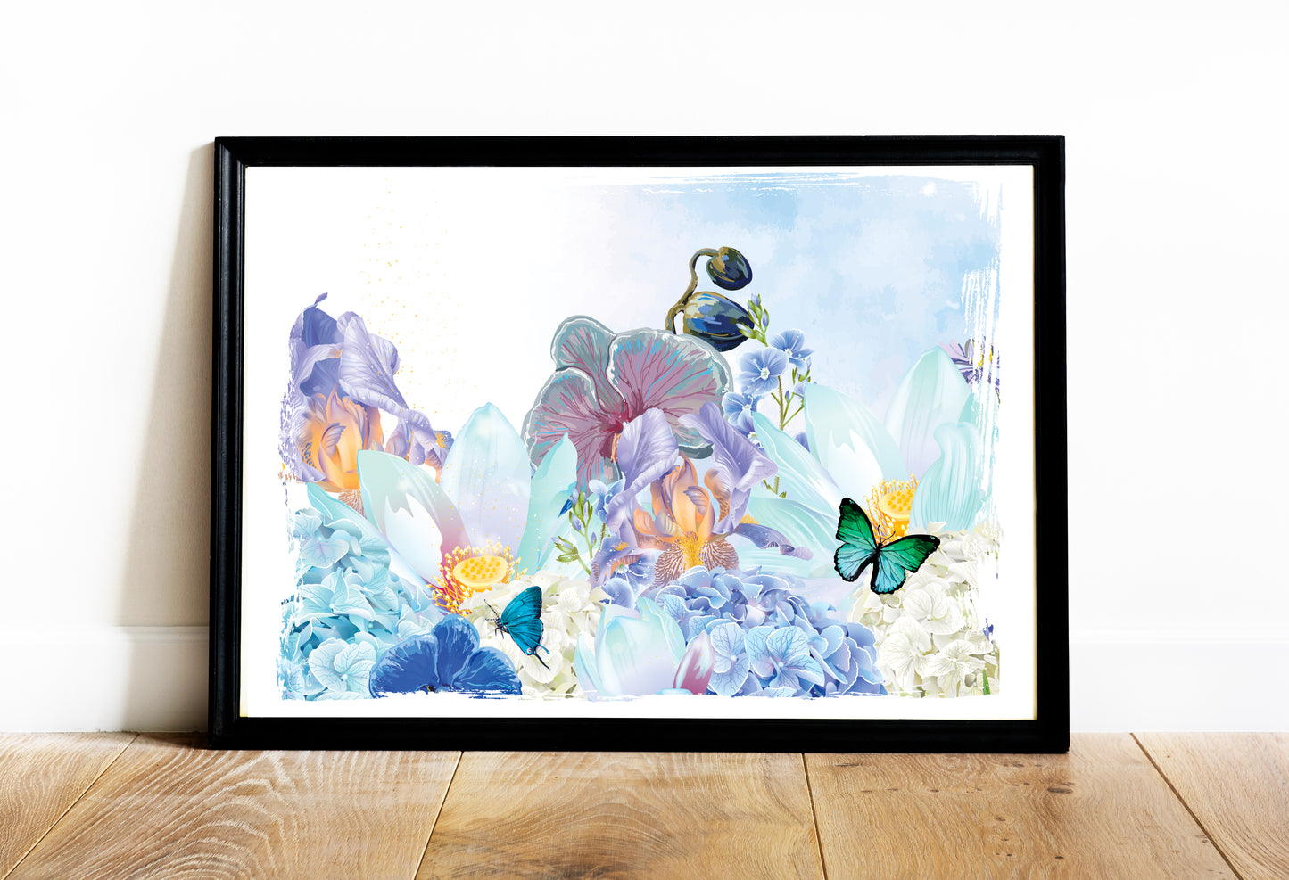 Illustration Blue Flowers