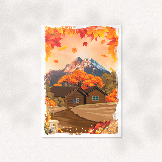 Illustration Autumn Mountain
