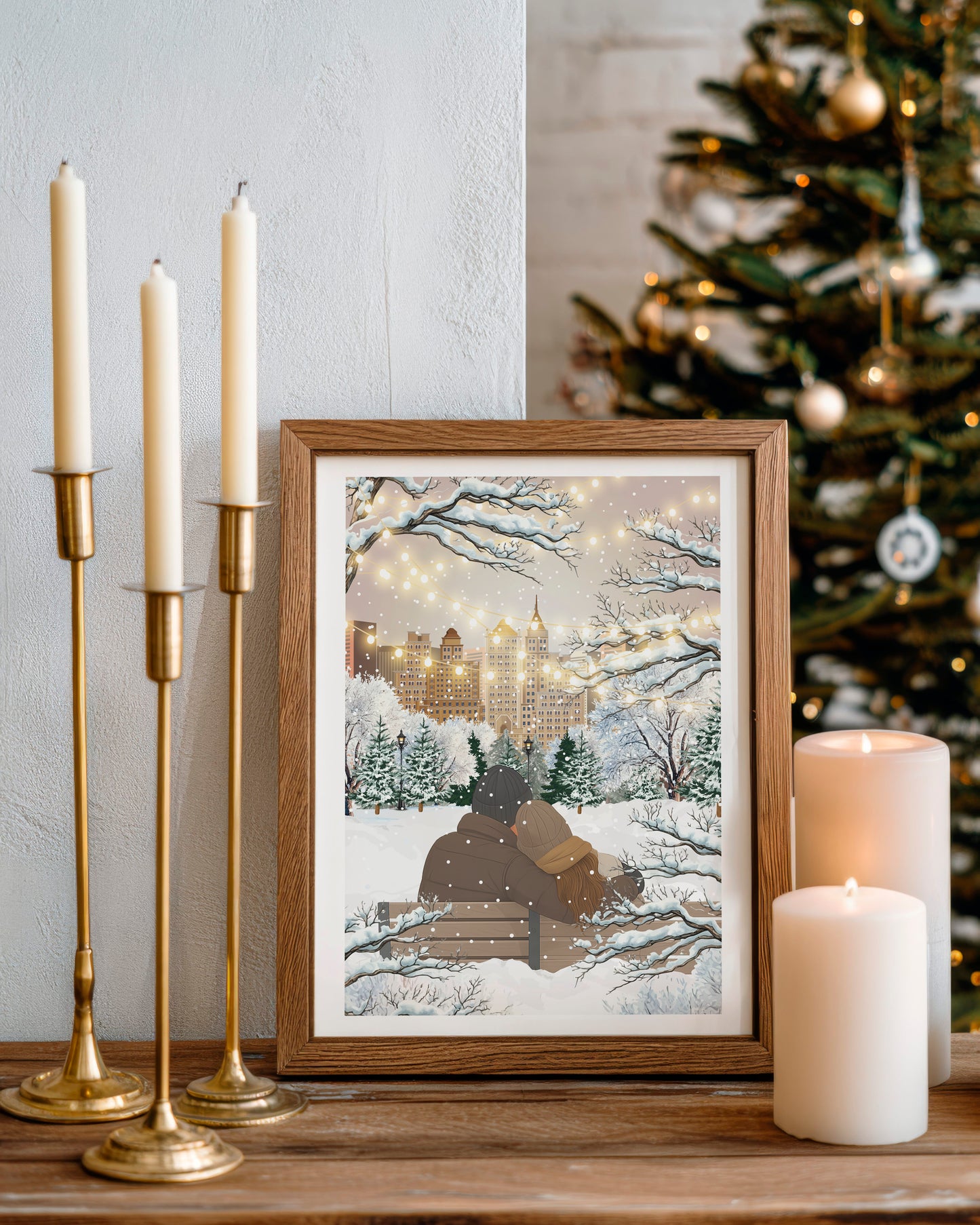 Illustration Snowy Central Park