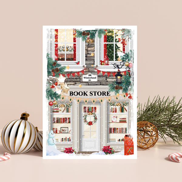 Illustration Bookstore de Noël