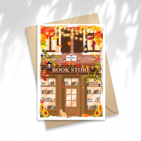 Illustration Fall Bookstore