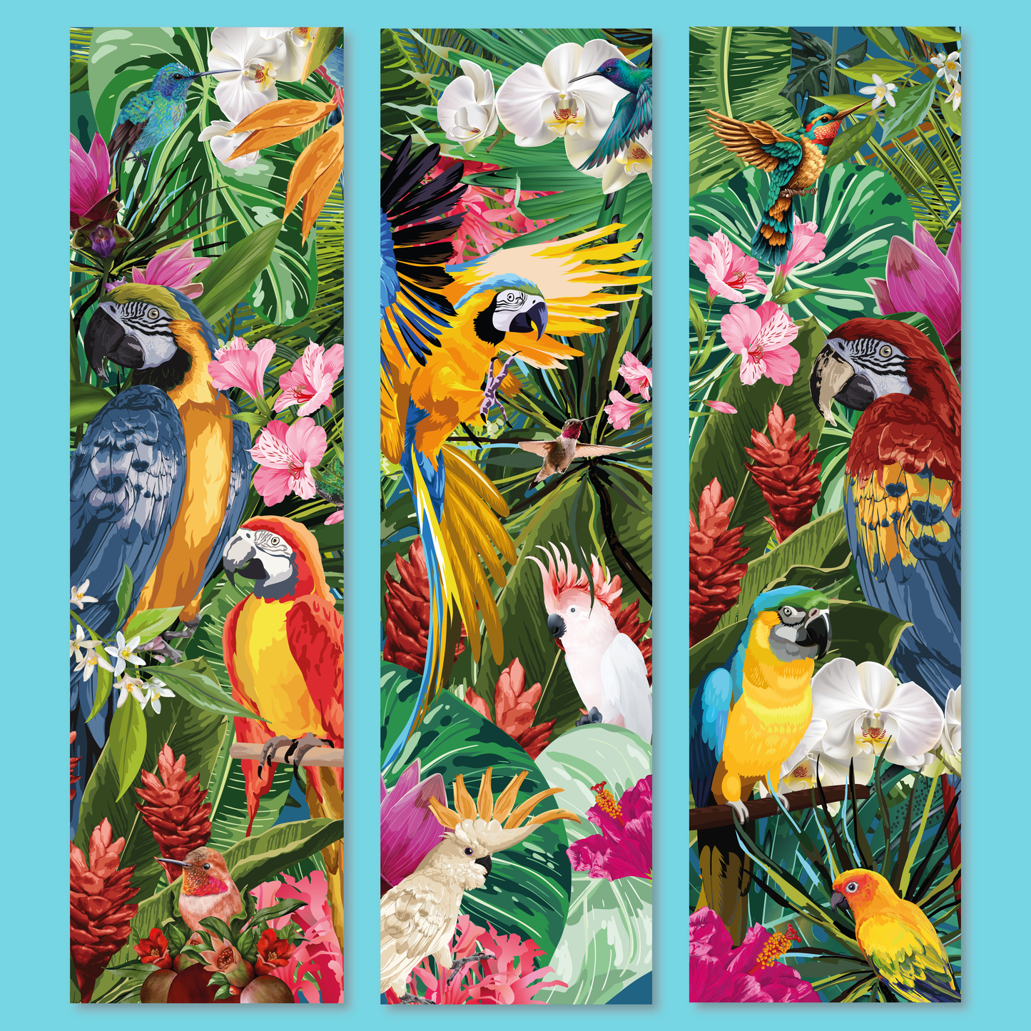 Lot de Marque Pages Tropical Birds