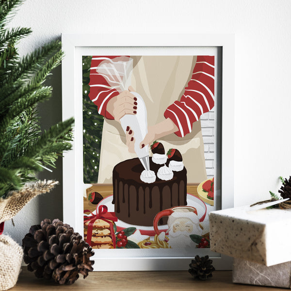 Illustration Christmas Cake