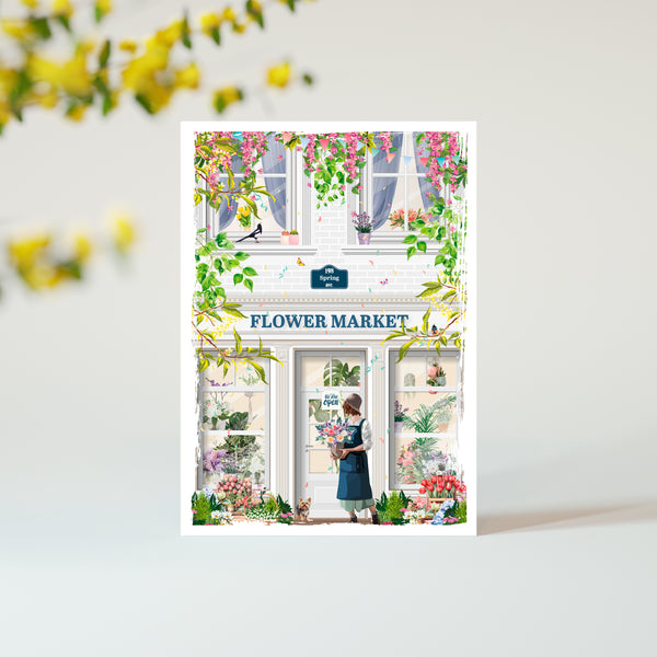 Illustration Flower Market