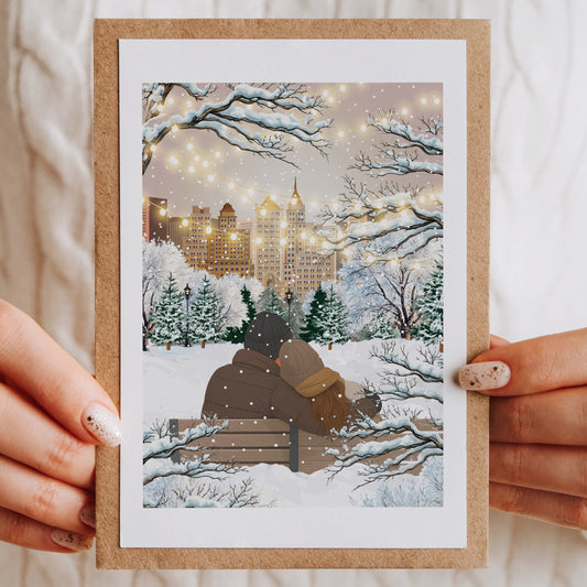 Illustration Snowy Central Park