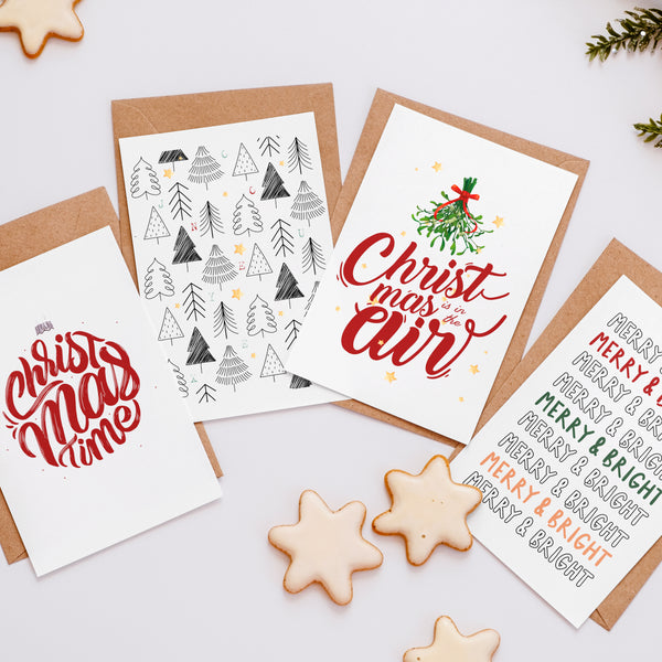 Lot de 6 Cartes de Noel