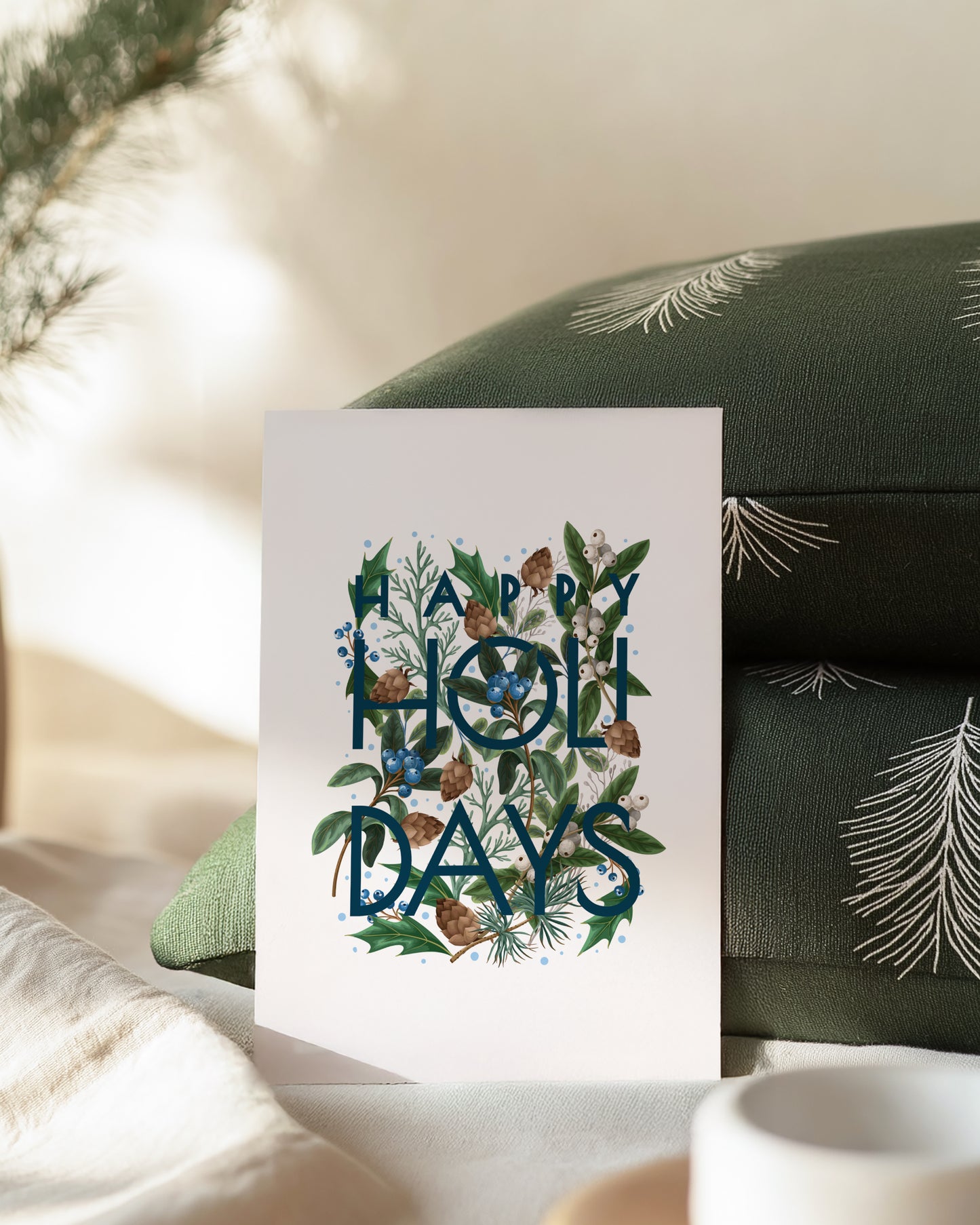 Illustration Happy Holidays (Blue)