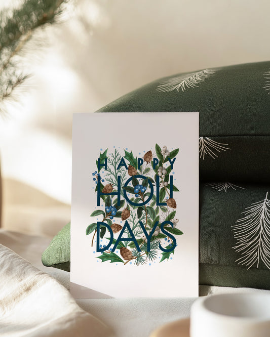 Illustration Happy Holidays (Blue)