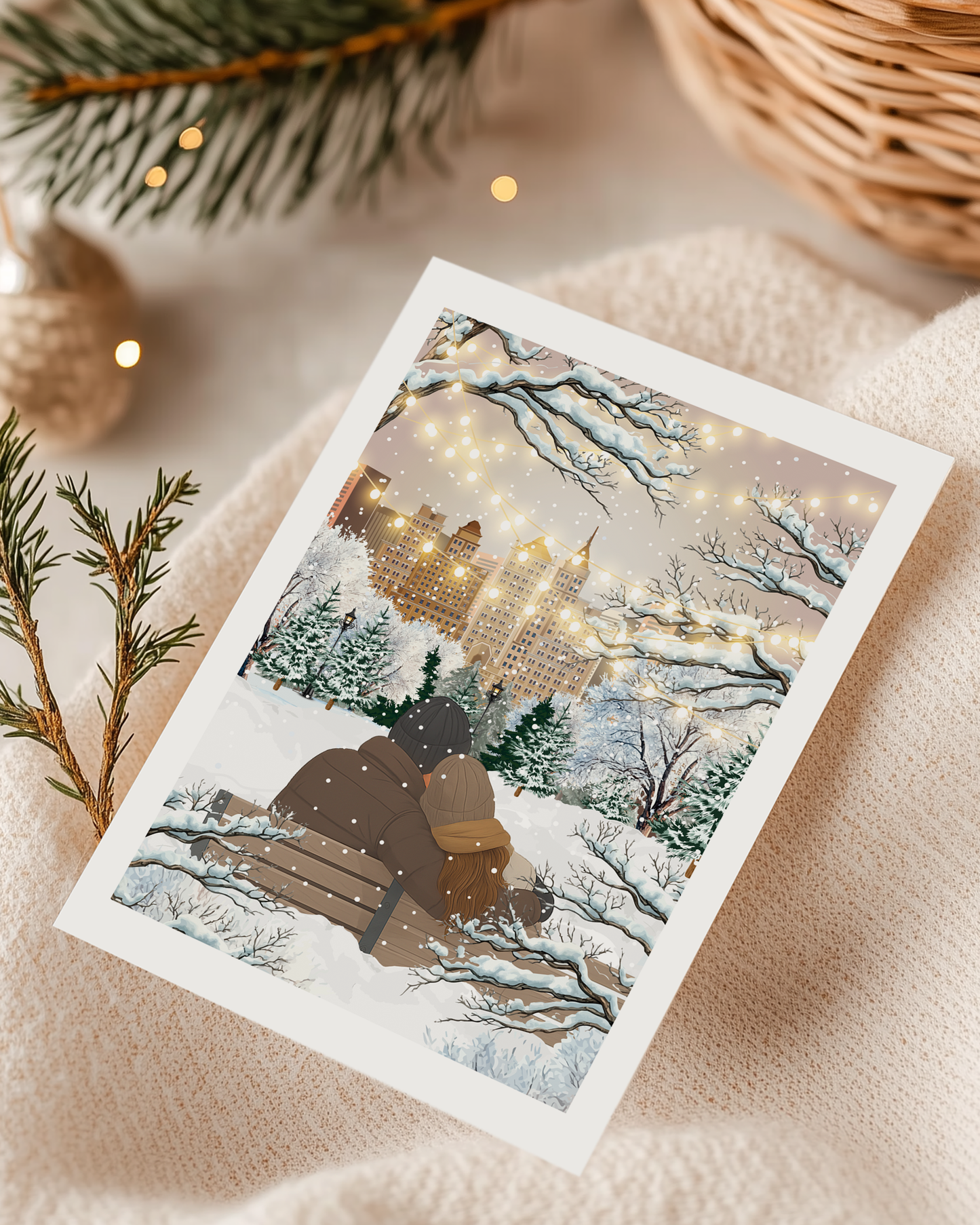 Illustration Snowy Central Park