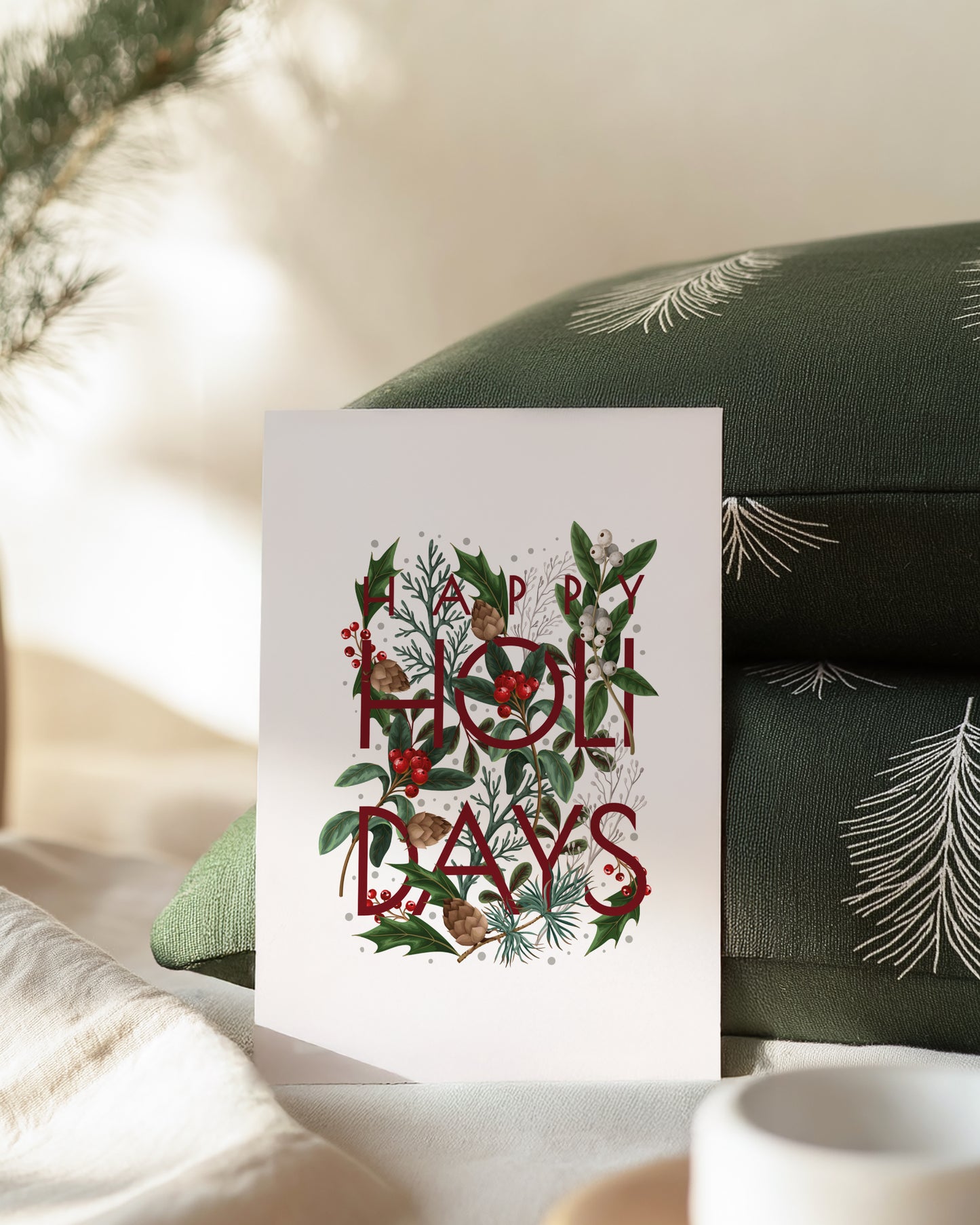 Illustration Happy Holidays (Red)