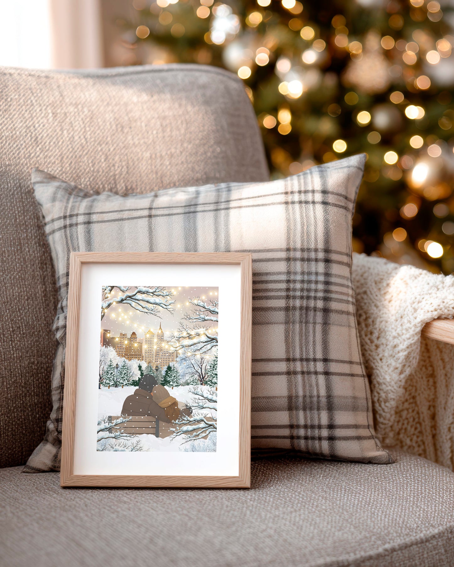 Illustration Snowy Central Park