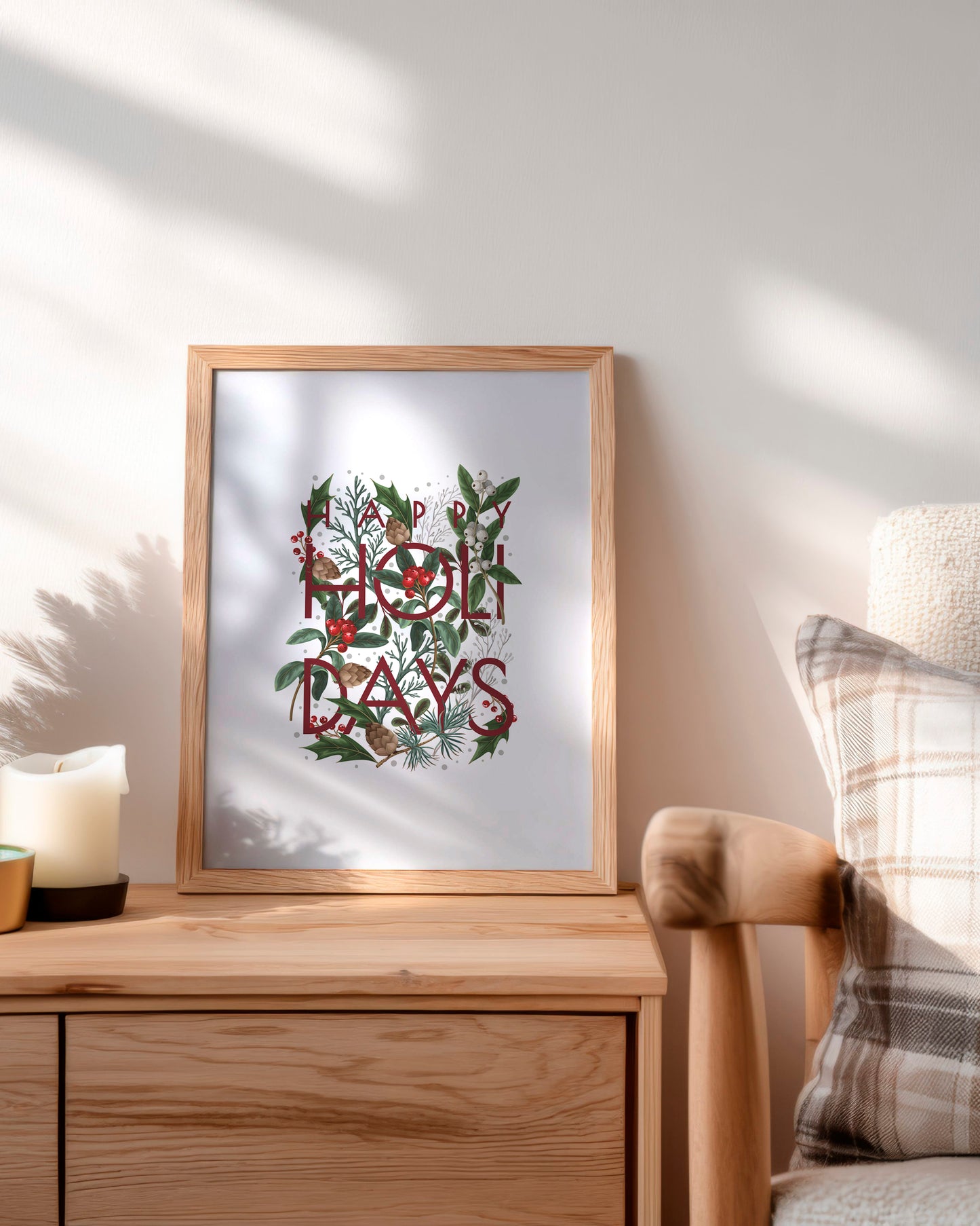 Illustration Happy Holidays (Red)