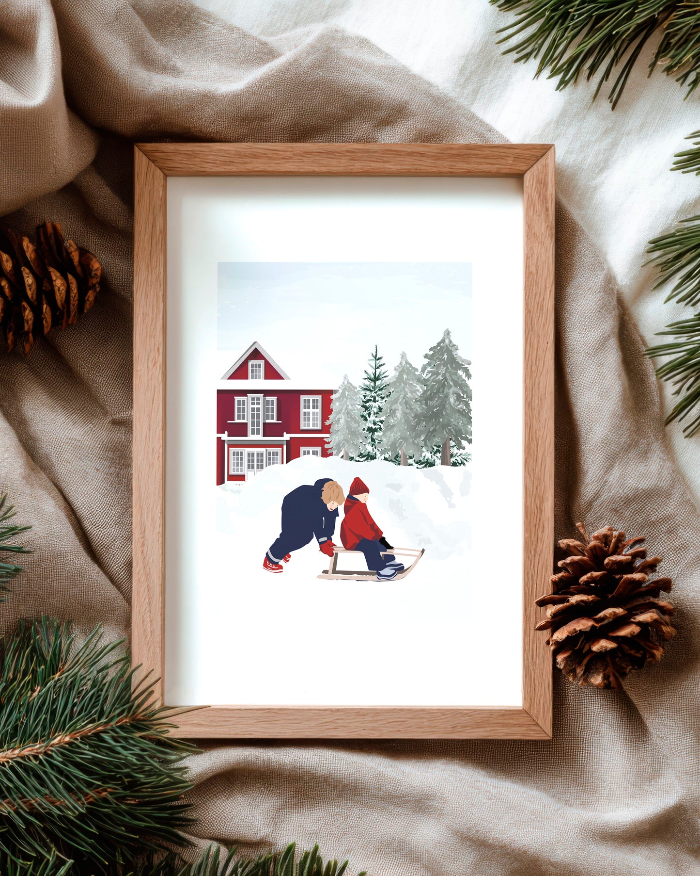 Lot de 4 Cartes Vintage Christmas