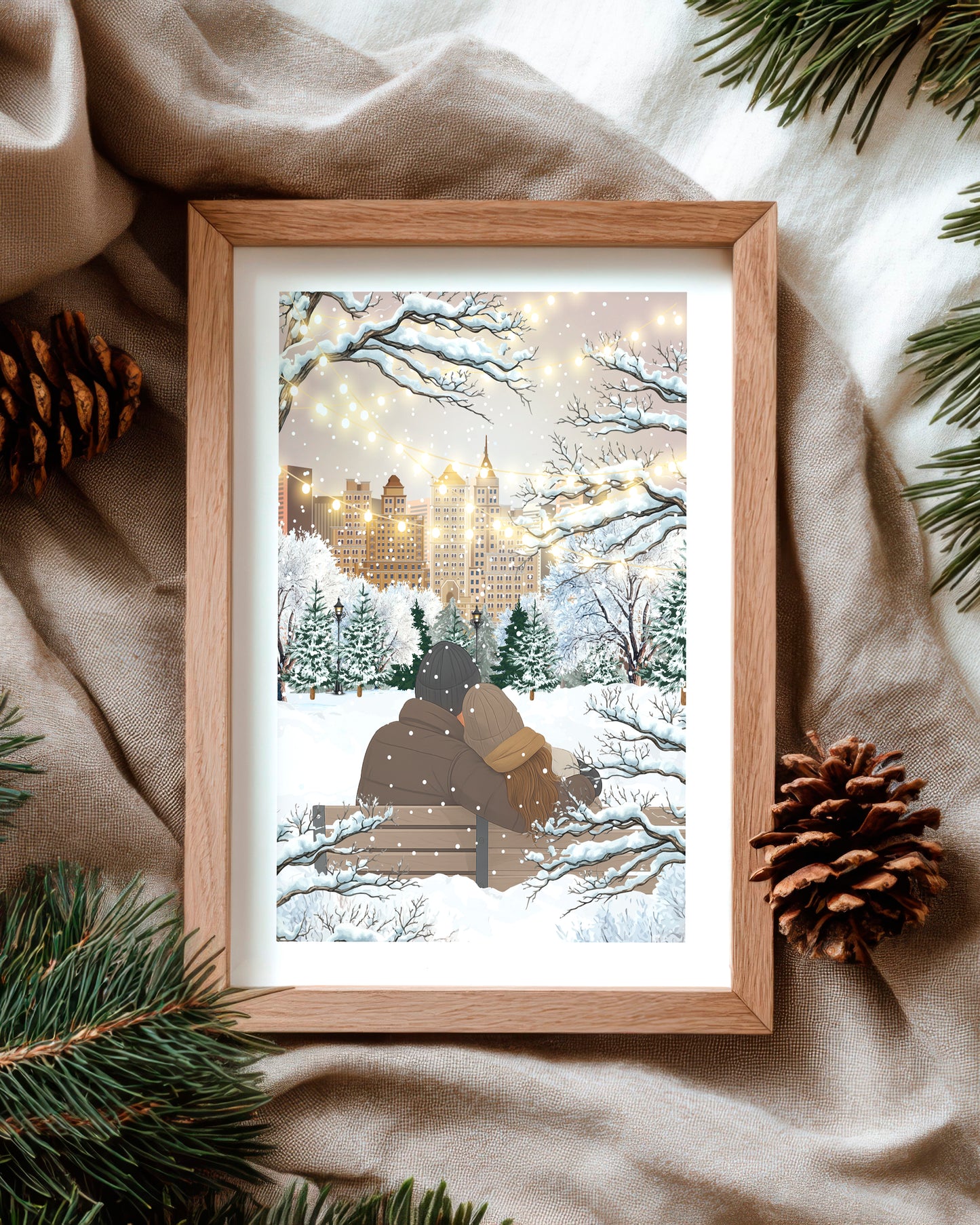 Illustration Snowy Central Park