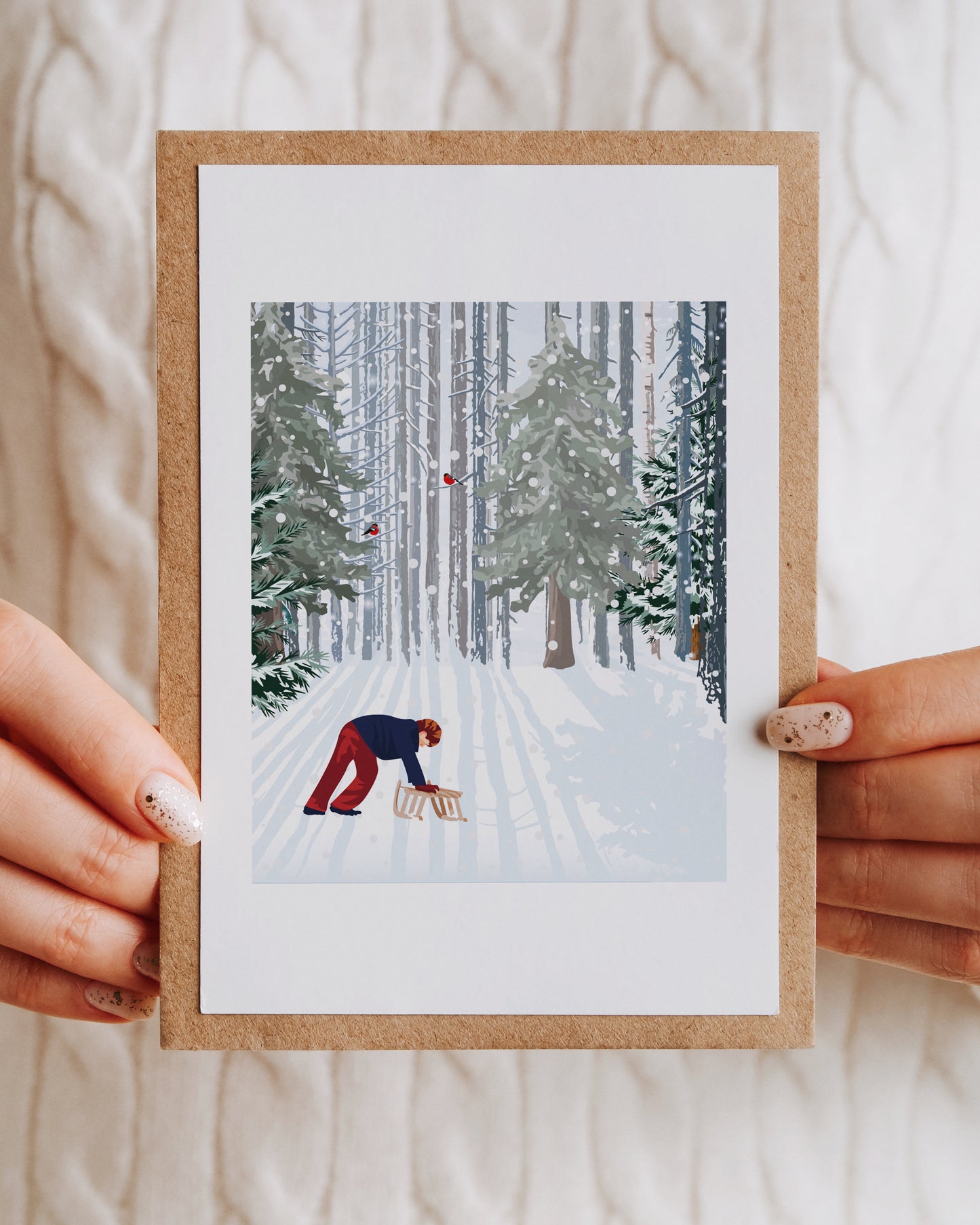 Lot de 4 Cartes Vintage Christmas