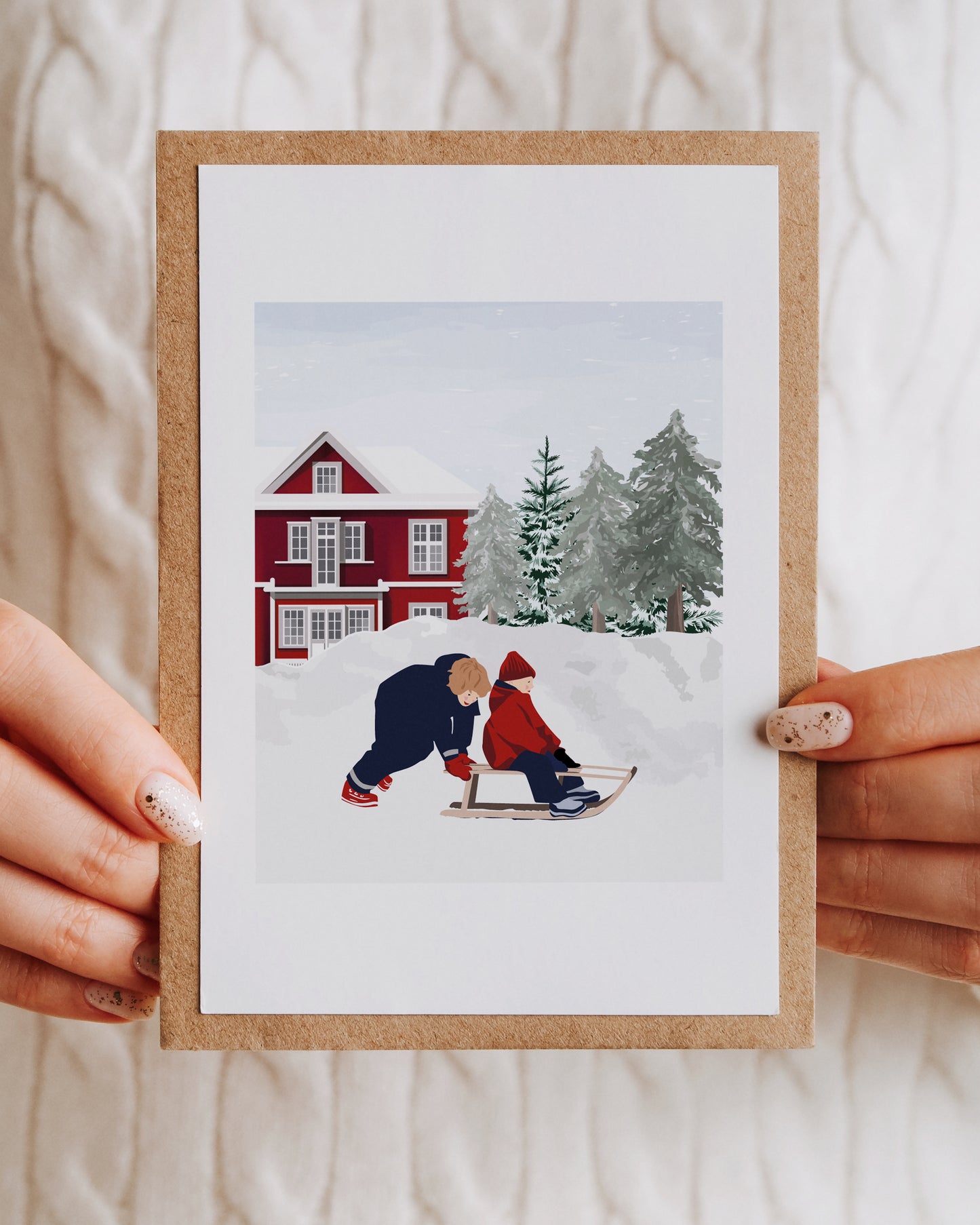 Lot de 4 Cartes Vintage Christmas