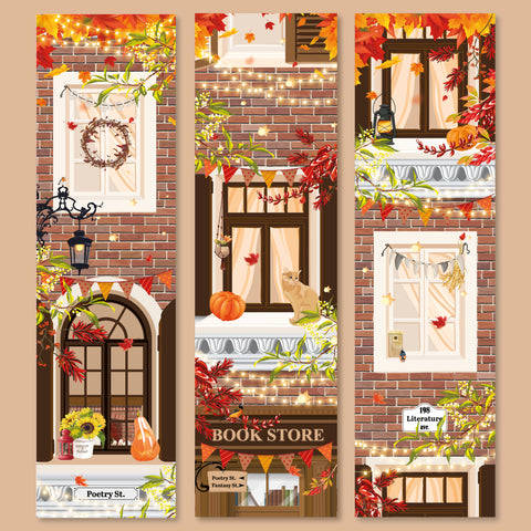 Lot de Marque Pages Fall Bookstore