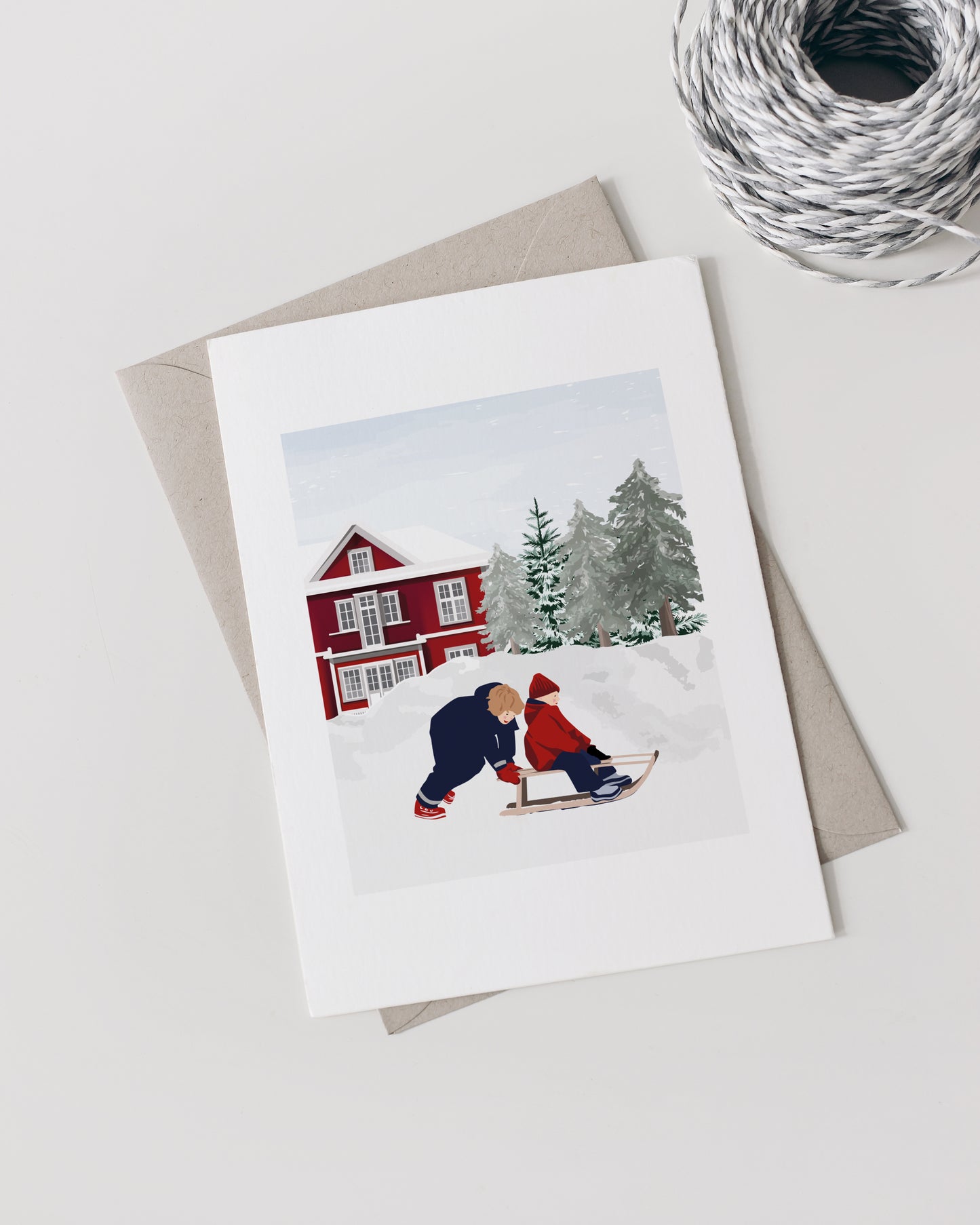 Lot de 4 Cartes Vintage Christmas