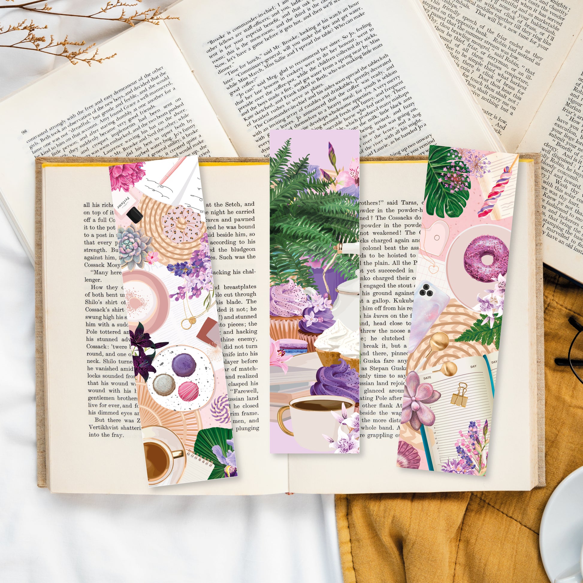 Marque-page floral au style gourmand parfait pour accompagner vos lectures de printemps