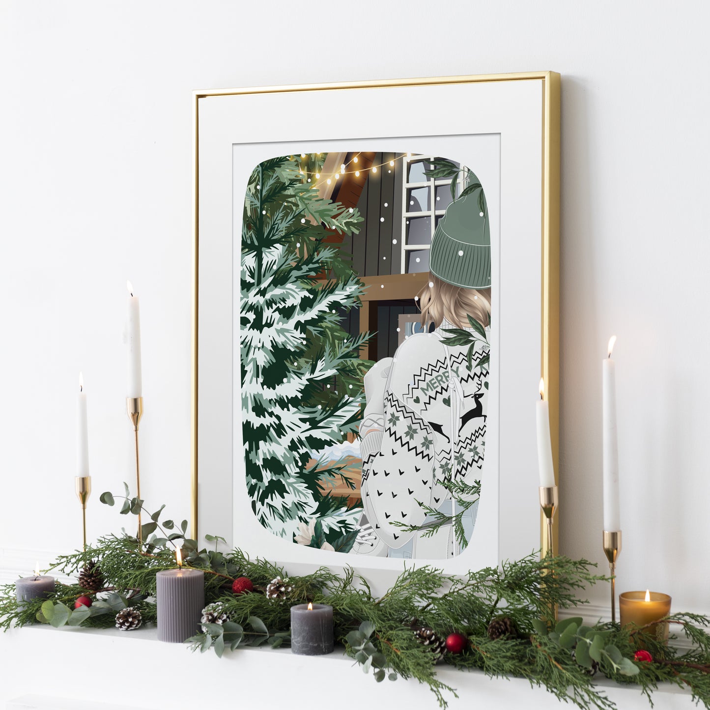 Illustration Cabin in the Forest